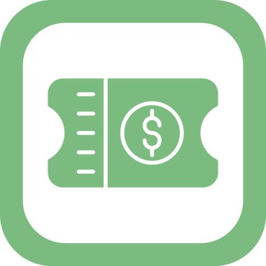 Bir bilet simgesinin vektör illüstrasyonu 