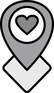 Konum haritası işaretleyici. vektör simgesi