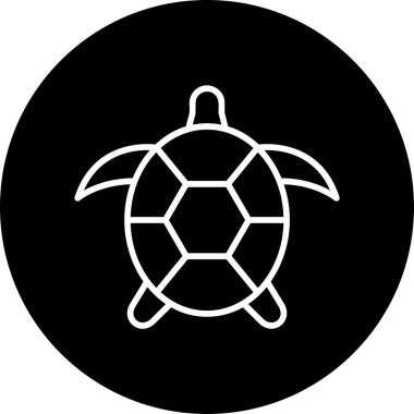 Kaplumbağa. Web simgesi basit illüstrasyon