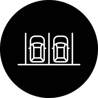 park kavramı simgesi vektör illüstrasyonu 