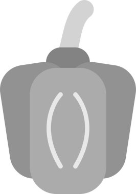 Yeşil Biber web simgesi, basit vektör illüstrasyonu