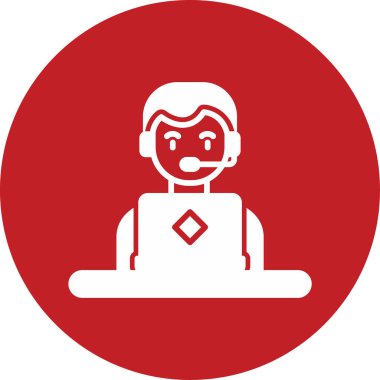 Basit çağrı merkezi operatörü simgesi