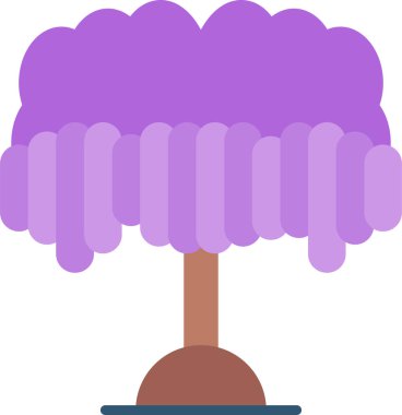 Wisteria web simgesi vektör illüstrasyonu