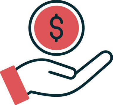  Gelir. Web simgesi basit illüstrasyon