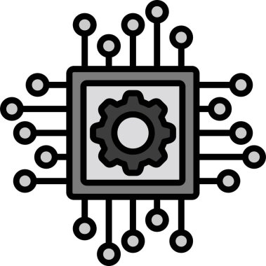 Çip simgesi vektör illüstrasyon tasarımı