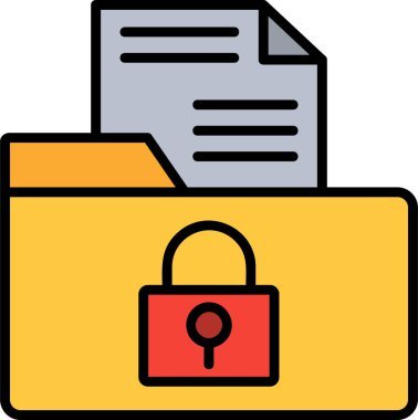 Basit Gizli simge vektör illüstrasyonu