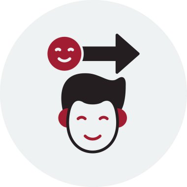 Mutlu yüz. Web simgesi basit illüstrasyon