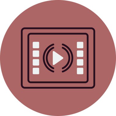 Akıyor. Web simgesi basit illüstrasyon