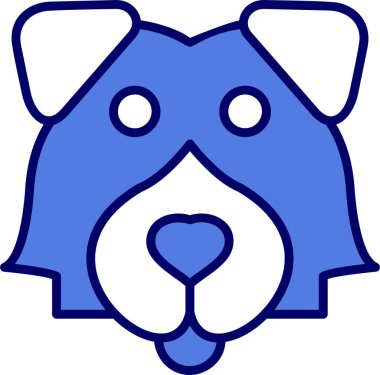 Hayvan karakteri ikonu. Shetland Çoban Köpeği logosu 