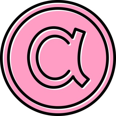 Alfa. Web simgesi basit tasarım