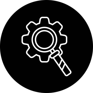 düz ayar simgesi, vektör illüstrasyonu