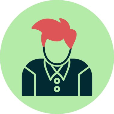 Profesör Avatar simgesi, vektör illüstrasyonu 