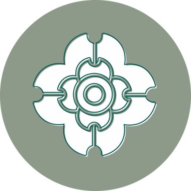 Şampanya çiçeği. Web simgesi basit tasarım