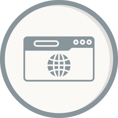 Web sitesi simgesi, vektör illüstrasyonu basit tasarım