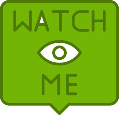 Watch Me icon, vector illustration clipart