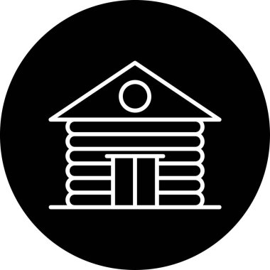 Kabin web simgesi basit tasarım 