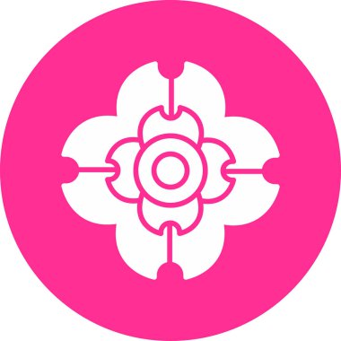 Şampanya çiçeği. Web simgesi basit tasarım