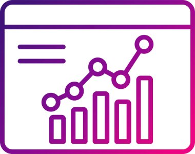 düz biçimli analiz iş veri simgesi