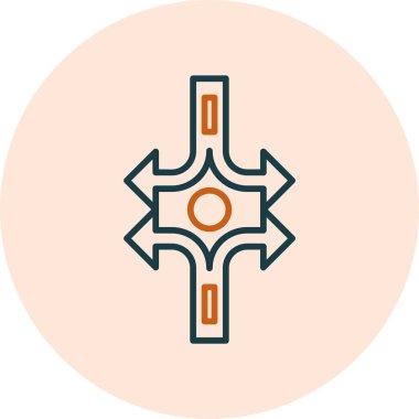 Basit ağ kesişiminin vektör illüstrasyonu