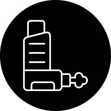 Solunum Simgesi Vektör İllüstrasyonu Beyaz Arkaplanda İzole Edildi