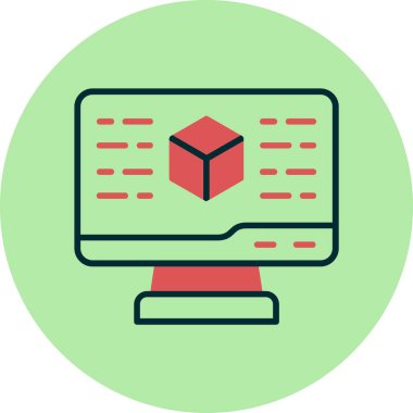 Dijital simge. Web tasarımı için özet çizim vektörü