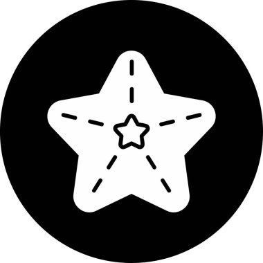 denizyıldızı düz ikon vektör çizimi 