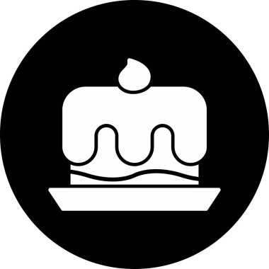 pasta doğum günü ikonu vektör illüstrasyonu