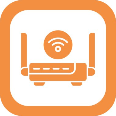 WiFi yönlendirici vektör satırı simgesi