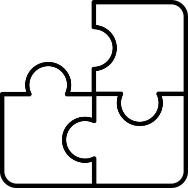 yapboz parçaları bulmaca simgesi, basit tasarım