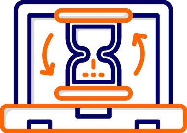 dizüstü bilgisayar simgesi, vektör illüstrasyonu basit tasarım