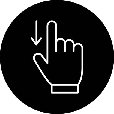 El simgesini kaydır. vektör illüstrasyonu