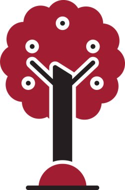 Ağaç. Web simgesi basit illüstrasyon