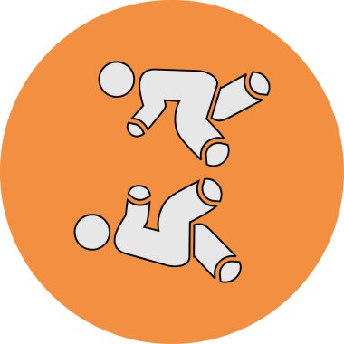 Uçuyorum. Web simgesi basit illüstrasyon