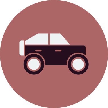 - Araba. Web simgesi basit tasarım 