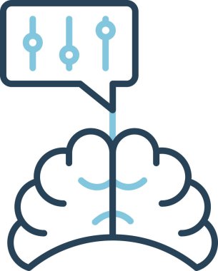 Zihin kontrolü. Web simgesi basit illüstrasyon 