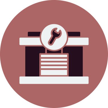 Araba servisi onarım ikonu vektör illüstrasyonu