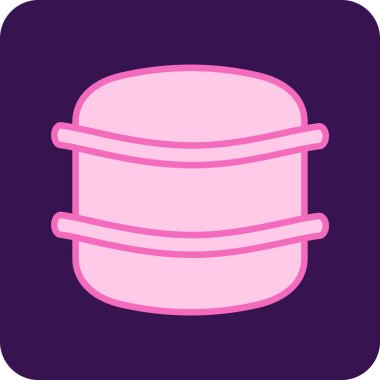 Macaron simgesi vektör illüstrasyon tasarımı