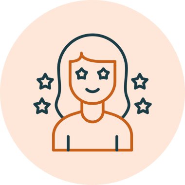 Heyecan web simgesi vektör illüstrasyonu