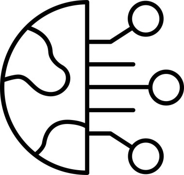 Dijital simge. Web tasarımı için özet çizim vektörü