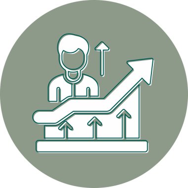 işletme büyüme grafiği vektör simgesi