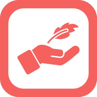 Tüylü insan elinin temel doğrusal resmi, hafif konsept