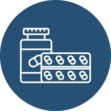 Antihistaminler web simgesi vektör çizimi