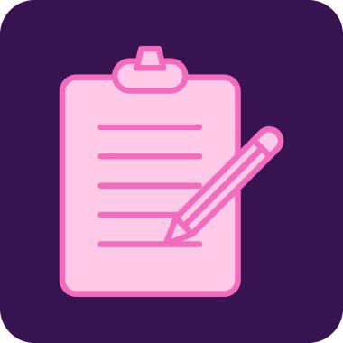 Belge simgesi, vektör illüstrasyonu basit tasarımı test et