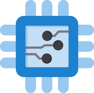Çip simgesi vektör illüstrasyon tasarımı