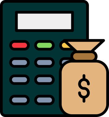 Bütçe simgesinin temel doğrusal resmi