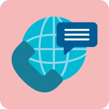 Küresel iletişim vektör çizim 