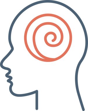 Halüsinasyon ağ ikonu vektör illüstrasyonu