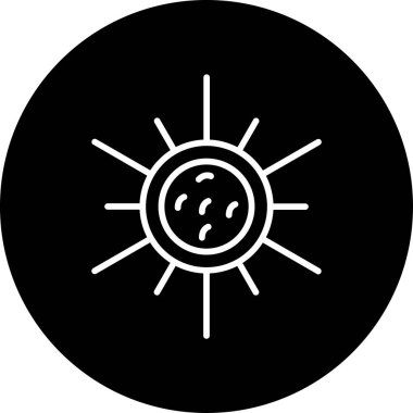 Bakteri simgesi, vektör illüstrasyonu basit tasarım