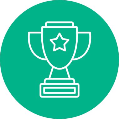 Kupa simgesi, vektör illüstrasyonu basit tasarım