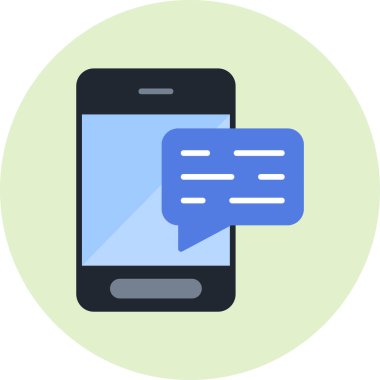 Sohbet mesajı vektör illüstrasyonu